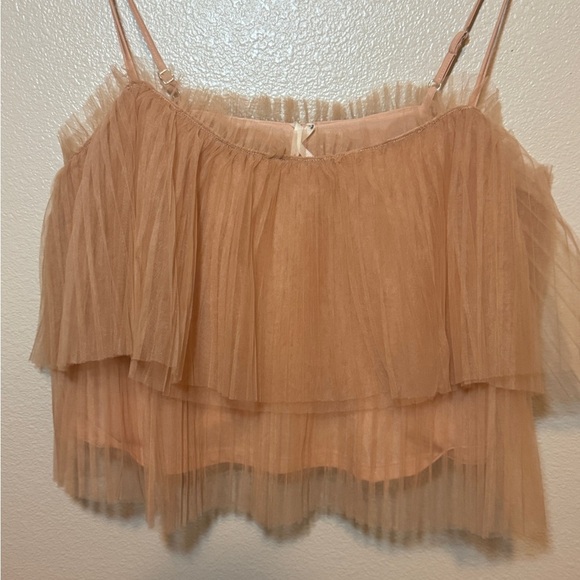 Anthropologie peach pleated tank - Picture 3 of 8